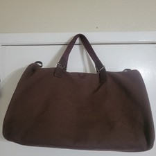 RARE Bennett Winch Luxury Canvas & Leather Weekender Holdall Duffel Bag –... picture