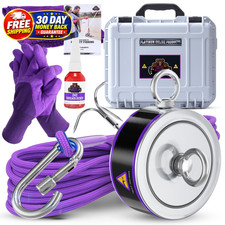 2600LB’s Complete Magnet Fishing Kit | Double Sided Fishing Magnet Kit with Case picture