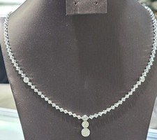 DEAL 2.00 CTW GENUINE CLUSTER DIAMOND LADIES DROP NECKLACE 14K WHITE GOLD 18
