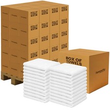White Terry Bar Mop Towels Bulk Boxes - 100% Cotton Absorbent Rags for Kitchen picture
