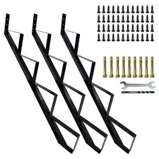 3 Packs Metal Stair Step Stringers 4 Step Steel Riser Stringer For 34.7inch Heig picture