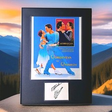 Sergei Grinkov Ekaterina Gordeeva Dual Signed Olympic Figure Skating Gold RARE picture
