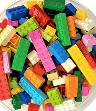150 LEGO Bricks 2x2 2x3 2x4 Bulk Lot Mix Colors w/ 2x6 2x8 LARGE BIG BRICKS ALSO picture