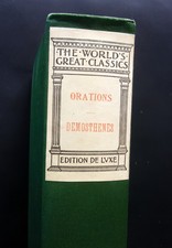 ORATIONS OF DEMOSTHENES. THE WORLD'S GREAT CLASSICS. COLONIAL PRESS, 1900. VG picture