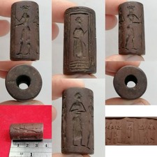 Roman Old Cylinder Stone Intaglio Rare Brad picture