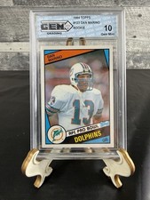 Dan Marino Rookie 1984 Topps #123 RC Card Football Miami Dolphins GEM MINT 10 picture