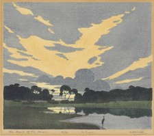 Archibald Bertram Webb - The Haunt of the Heron - Woodcut - Archival Art Print picture