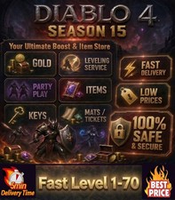 🔥DIABLO 4 SEASON 15🔥Power Leveling Boss Mats GOLD GLYPH PIT RUN🔥Virtual Item picture