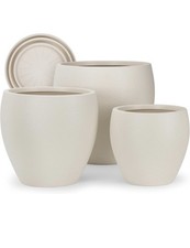 YNNICO Plant Pots 17.5/14.8/12.2 inch Set of 3 with Saucers picture
