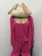 Vintage 2005 Victoria’s Secret Hot Pink 3-Piece Lounge Set RARE Size Medium picture