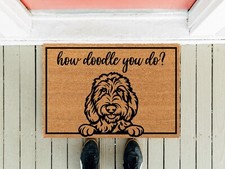 How Doodle You Do Doormat | Goldendoodle Labradoodle | Funny Housewarming picture