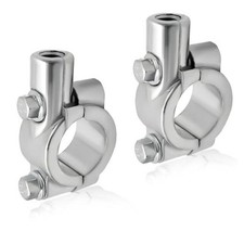 2PCS Motorcycle Handlebar Mirror Mount Holder, 7/8