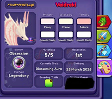 Dragon Adventures Veidreki (FM, Leg Eye, Themed, Blossoming Aura) 🌸 picture