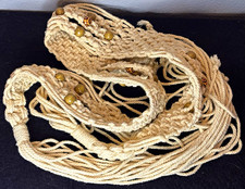 Vintage 1970s Macrame Boho Tie Belt picture