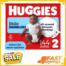 Huggies Little Snugglers Fragrance Free Baby Diapers, Size 2 (12-18 lbs), 144 Ct picture