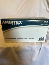Ambitex NLG400 Nitrile Large Disposable Gloves Box - 100 Pieces picture