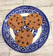 Fake Bake 3 Realistic Chocolate Chip Cookies for SANTA Prop Tiered Tray Decor picture