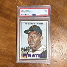 Topps 1967 Topps #400 Bob Clemente Pittsburgh Pirates PSA 3 Graded Card picture