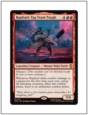 1x Raphael, Tag Team Tough, TMNT Commander, Magic MTG NM picture