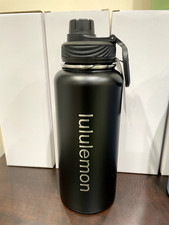 Lululemon Back To Life Sport Water Bottle Stainless Insulated 32 oz Lid Gift NEW picture