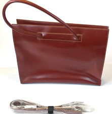 Lodis Audrey East-West Tote Brera Red Leather Briefcase Laptop Bag LNWOT + Strap picture