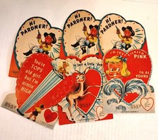 Vintage Valentine Lot. Rosen Lollipop Cards. Uncut, Unmarked picture