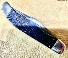 Vintage SCHRADE WALDEN Folding Hunter #225 Pocketknife USA 2 Blades picture