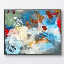 SAMATOWIC Original 24x30 Abstract Colorful Abstract Expressionist Painting picture
