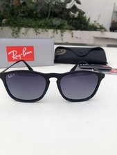 New Ray-Ban Chris RB4187 Polarized 54-18 Sunglasses Matte Black Gradient Grey picture