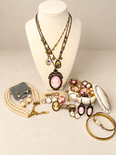Vintage Cameo & Pearl Jewelry Lot | 1928 + Avon | Romantic Gold Tone picture