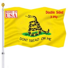 Dont Tread on Me Gadsden Double Sided Flag 3x5 Outdoor Heavy Duty Don't Tread... picture