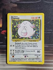 Chansey 3/102 Holo Rare Base Set Unlimited Pokemon Moderately Played picture
