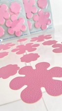 VTG 1980s Retro Groovy Bathtub NOS Appliques Pink Flower Power Daisy Better Home picture