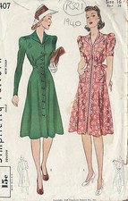 1940 Vintage Sewing Pattern B34