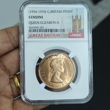 1967 Great Britain Penny Queen Elizabeth II Britannia Reverse NGC Genuine picture