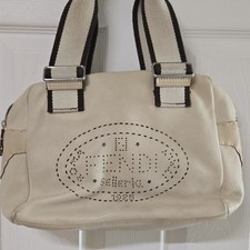 Fendi Zucca Beige Satchel Top Handle Zip Logo Detachable Strap Medium picture