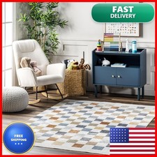 nuLOOM SpinClean Naya Rug, Multicolor/Off-White, 6'7