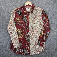 Cino Provence Mix Shirt Women's Medium Floral Cotton Long Sleeve Button Up India picture