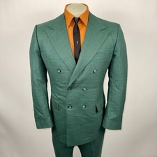Towncraft Penneys Double Breasted Suit Mens 42 Jacket 35 30 Pants Mohair Vtg 60s picture