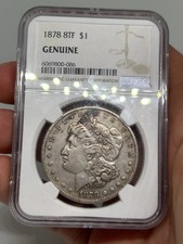 1878 8TF $1 MORGAN SILVER DOLLAR NGC GENUINE LOOKS XF+ BETTER DATE*** picture