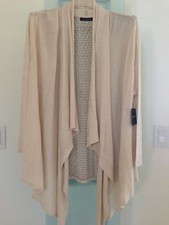 ZOZO ~ Multi Beige Long Sleeve Flutter Knit Cardigan Plus Sizes  Retail $168 NWT picture