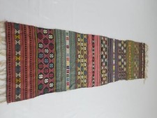 Antique Handwoven Swedish Scandinavian Wool Tapestry 180x52cm picture