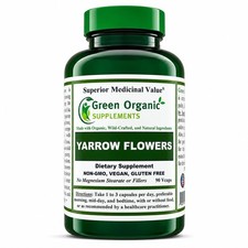 Yarrow Flower, 90 VCaps, Non-GMO, Gluten-Free, Green Organic Supplements picture