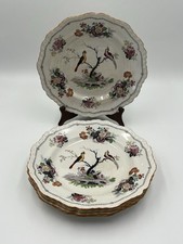 Rare Set Of 5 Antique C1910 Masons Ironstone Paynsley Plates Bird Floral England picture