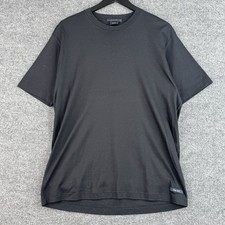 Zegna S Sport T-Shirt Mens L Black Made in Italy Cotton Luxury Short Sleeve picture