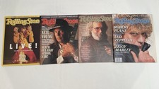 Rolling Stone Magazine Lot 4 Hendrix Neil Young Garcia Robert Plant Vintage picture