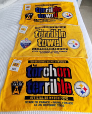 Pittsburgh Steelers Paris Terrible Towels - Lot of 3 Towels picture