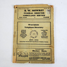 Star Telephone Co. Directory Ashland Ohio July 1932 picture