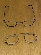 Vintage Bada Los Angeles BL-1351 Eyeglasses Frames Only 46-22-140 Japan Clip-On picture