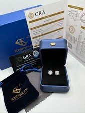 New High Quality 4 CTW Moissanite Stud Earrings Round S925 GRA Certified picture